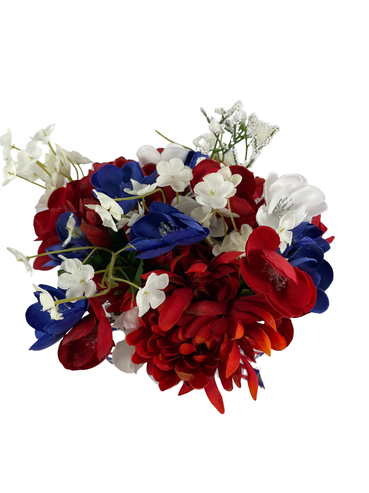 AGD Patriotic Decor  – God Bless America Red White Blue Floral Centerpiece