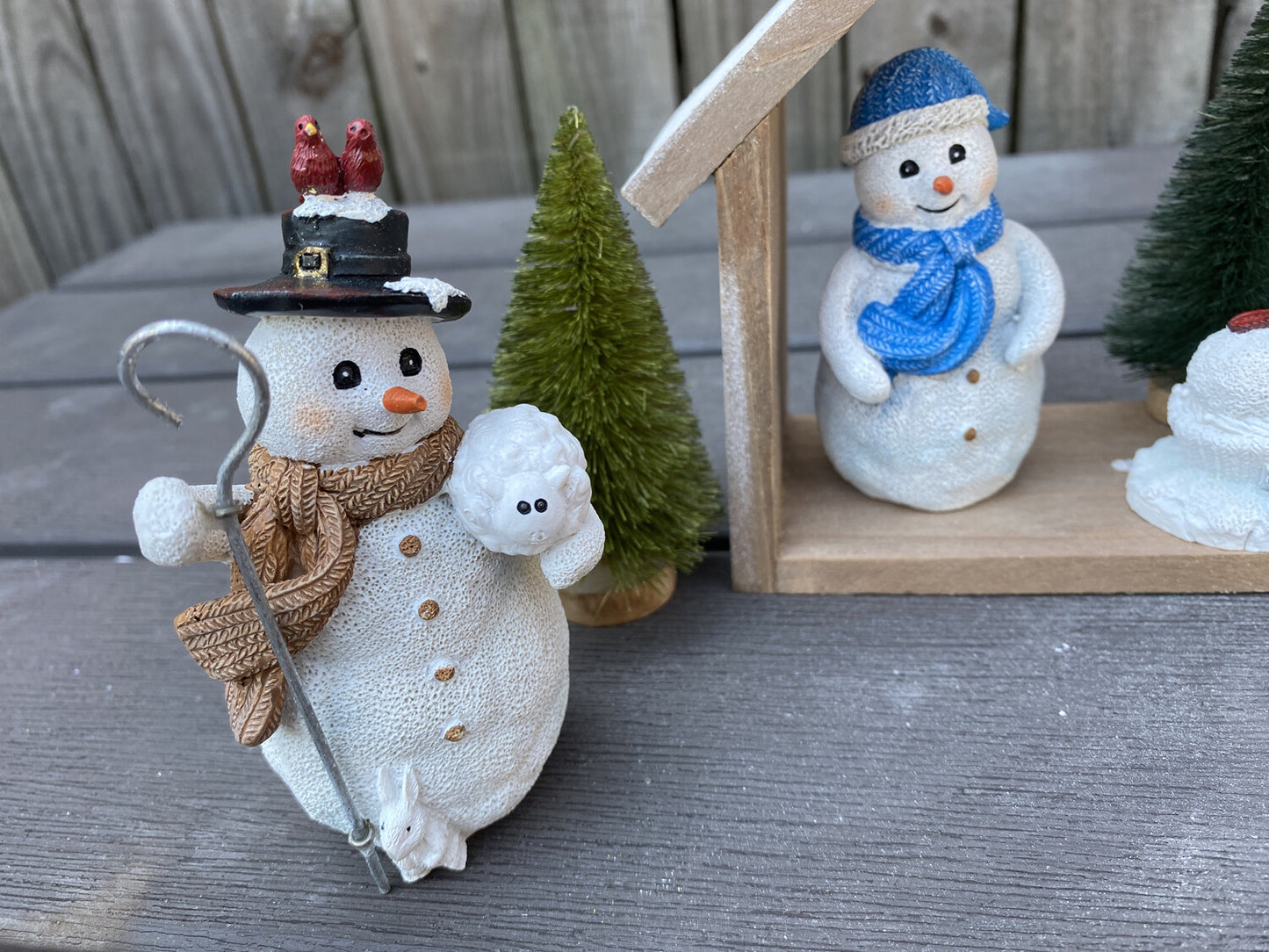 AGD Christmas Decor - Merry Little Christmas Snowmen Nativity Small Set