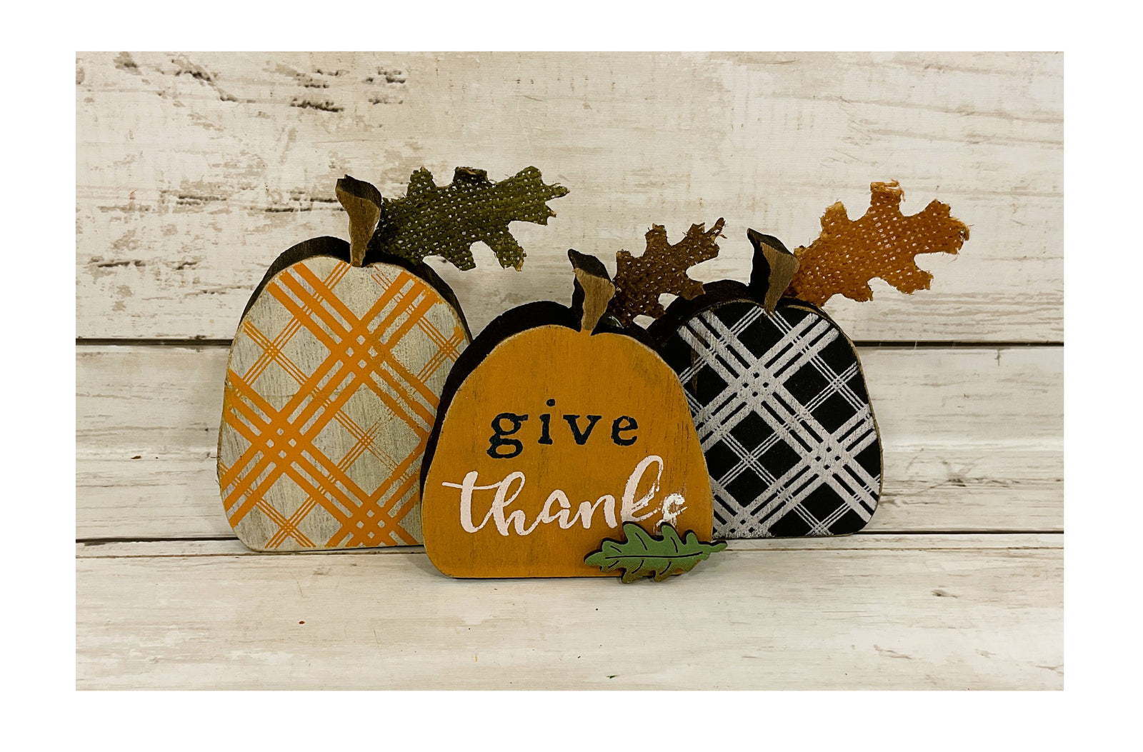 AGD Fall Decor - SMALL Give Thanks Pumpkin Sign