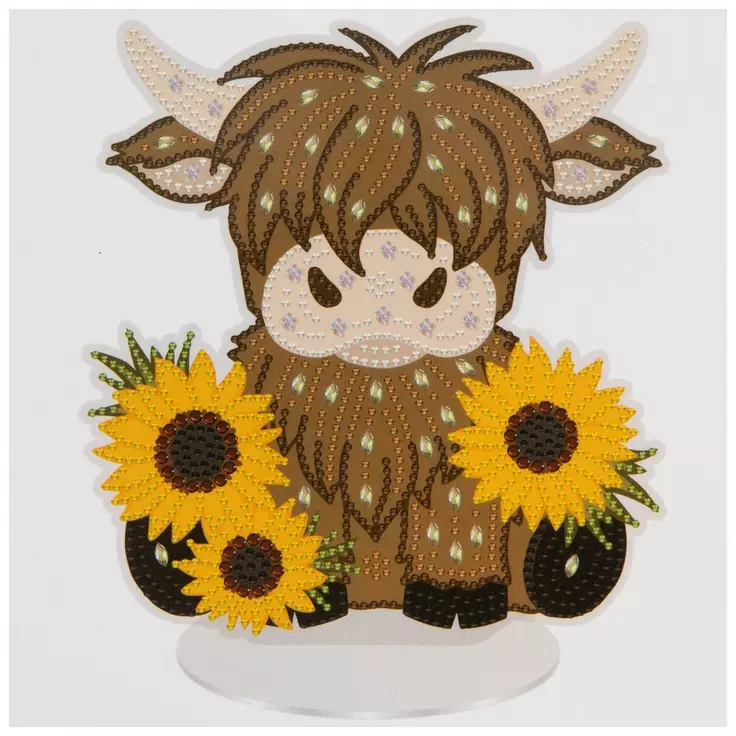 HL Spring Craft Supply - Highland Cow Head Diamond Painting Kit