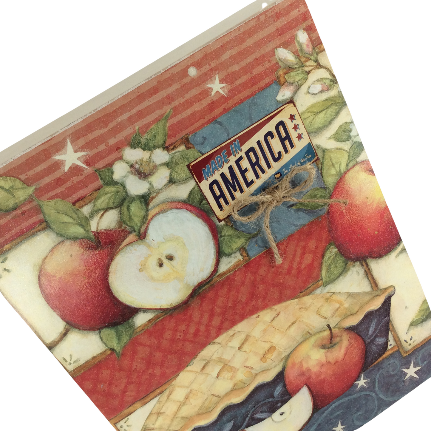 AGD Patriotic Decor - Prim American Made Apple Pie Box Sign