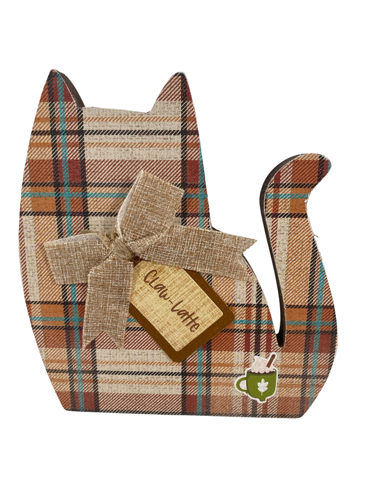 AGD Fall Decor - Pup-kin Spice Claw Latte Wood Cat Dog 2pc Set