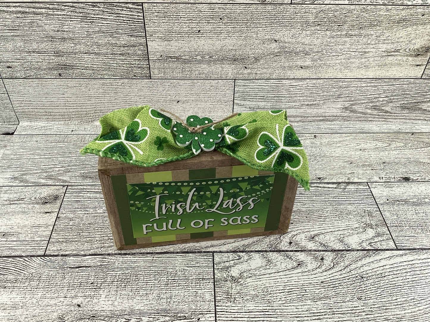 AGD St Patrick's Decor - Irish Lass Full of Sass Tier Tray Small Sign