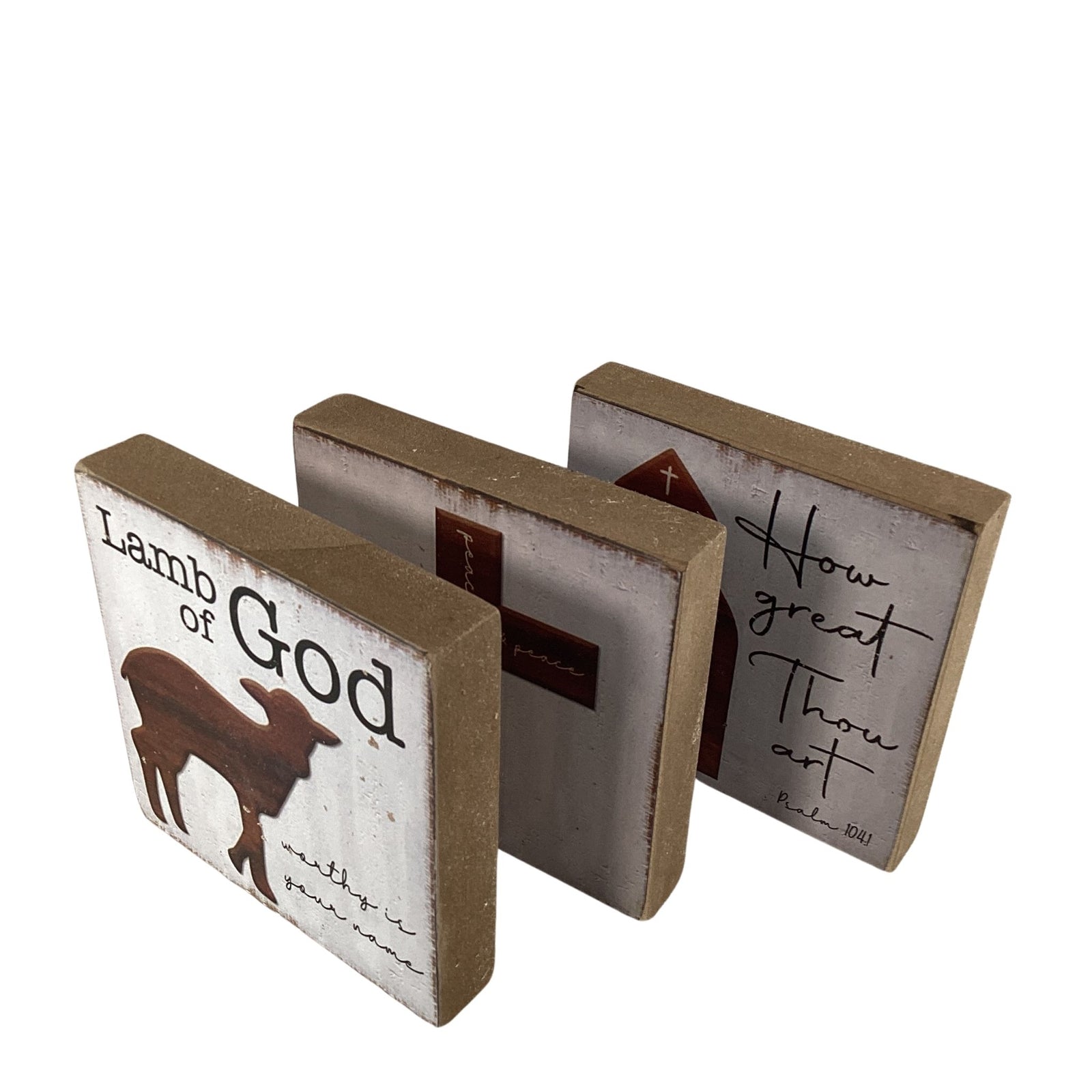 AGD Easter Decor - Jesus Lamb Resurrection Tomb Scene 4pc Set