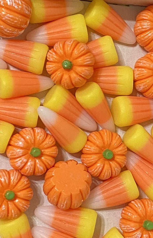 Halloween Craft Supply - Artificial FAKE Resin Pumpkin Candy Corn