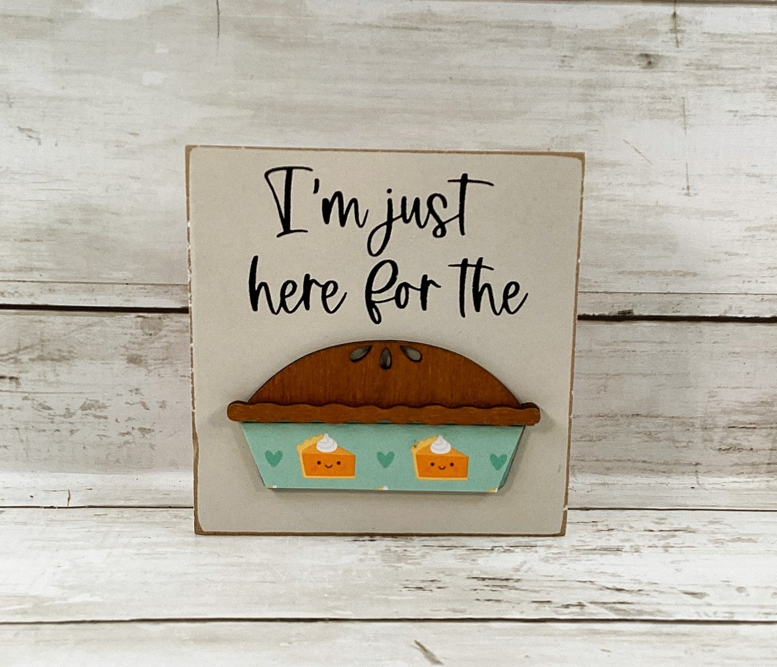 AGD Fall Decor -  Here For The Pie Happy Fall Reversible Tier Tray Sign
