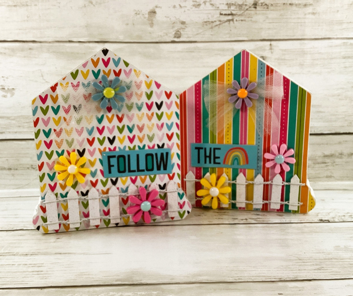 AGD Spring Decor - Follow The Rainbow Chunky House 2pc Set