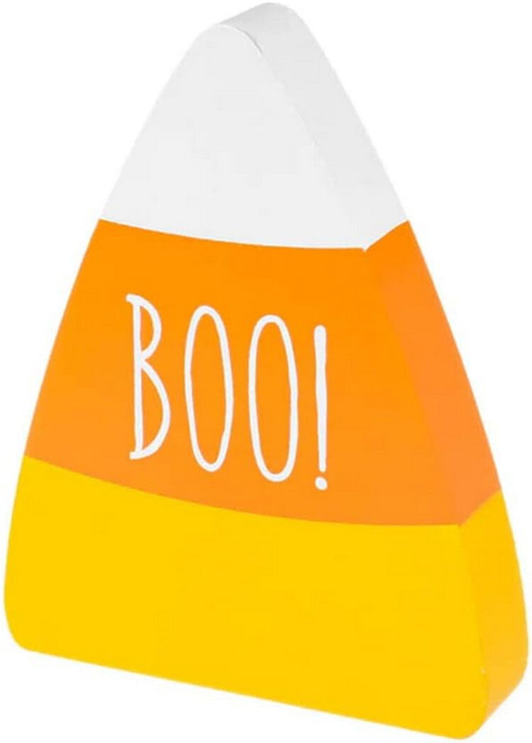 Collins Halloween Decor - Candy Corn Boo Chunky Shelf Sitter