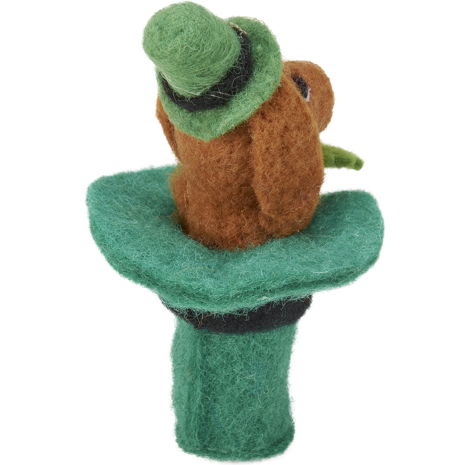 PBK St Patricks Decor - Irish Paddy Tophat Felt Puppy Dog Critter