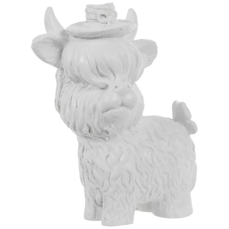 HL Craft Supply - DIY Unfinished Adorable Resin Highland Cows 3pc Set