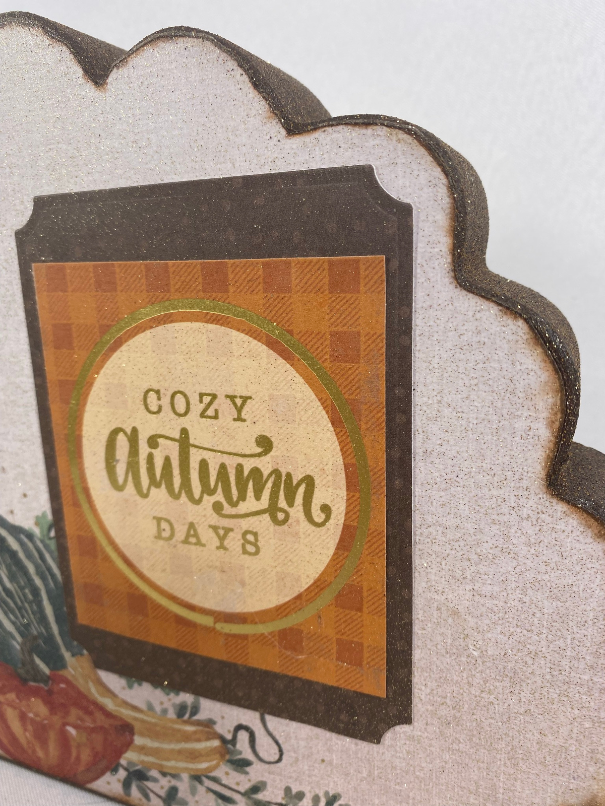 AGD Fall Decor - Reversible Gather Give Thanks Chunky Wood Turkey Sign