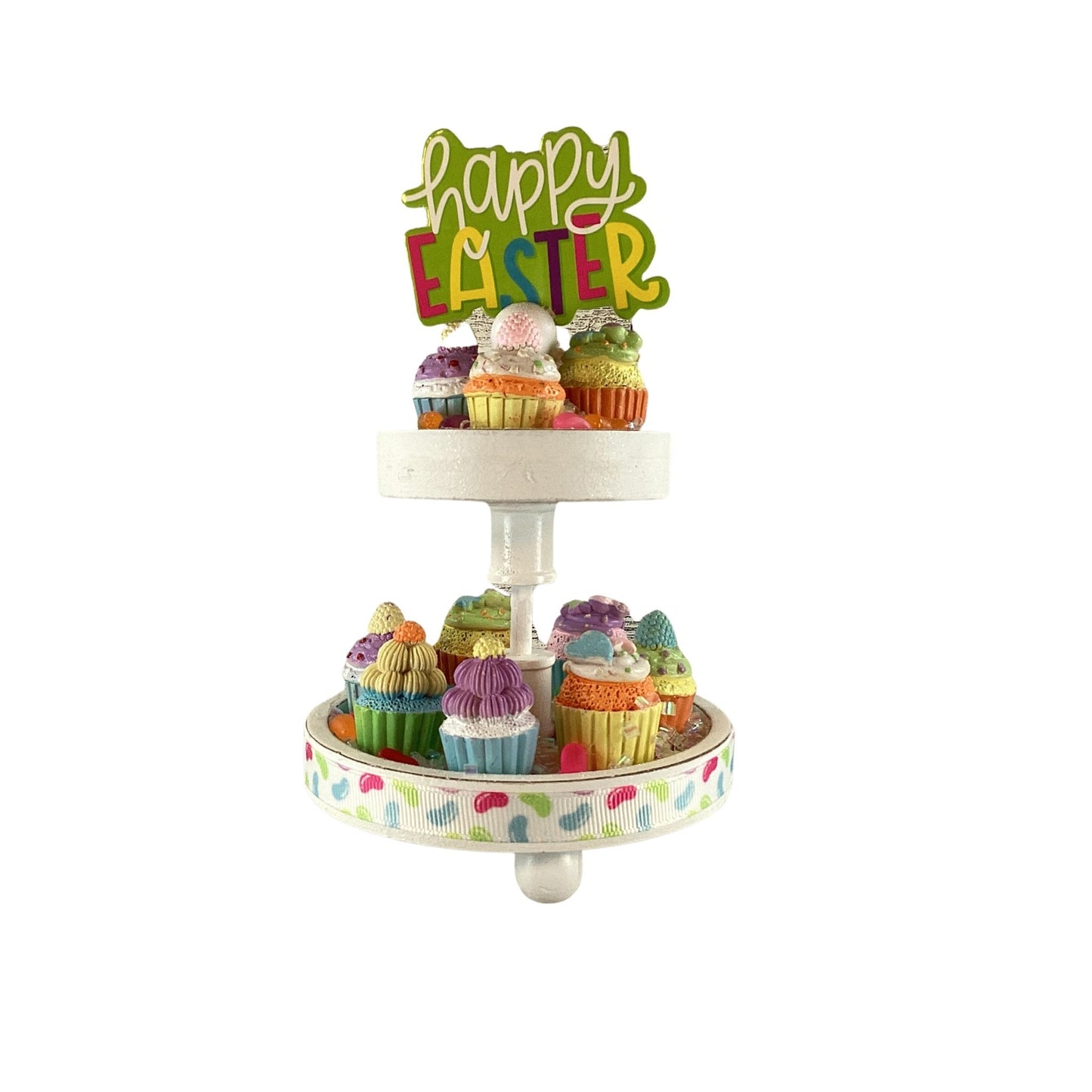 AGD Easter Decor - Small Miniature Cupcake Tier Tray Display