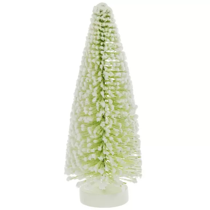 HL Christmas Decor - Pastel Flock Sisal Bottle-brush Tree 6-inch