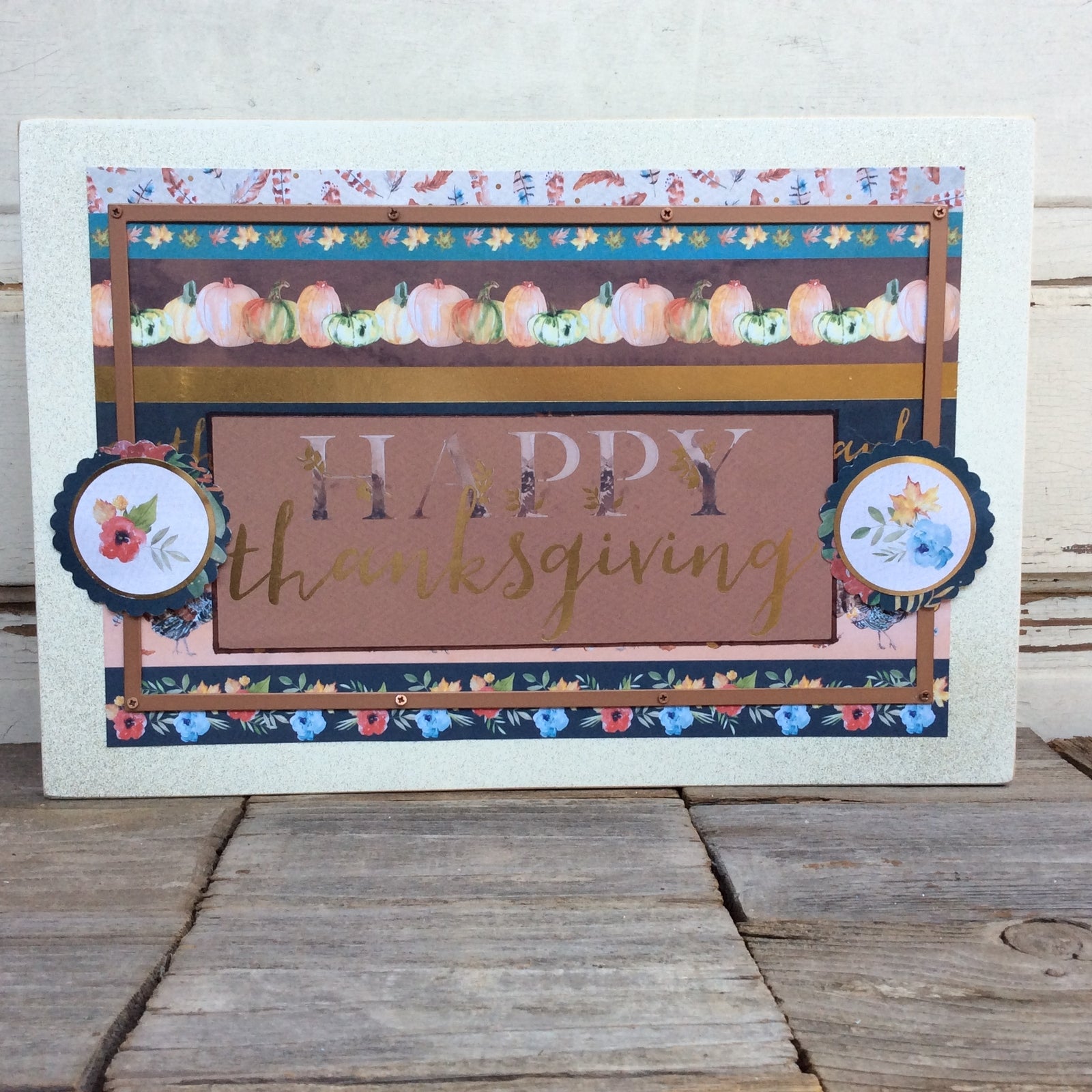 AGD Fall Decor - Modern Prim Happy Thanksgiving Box Sign