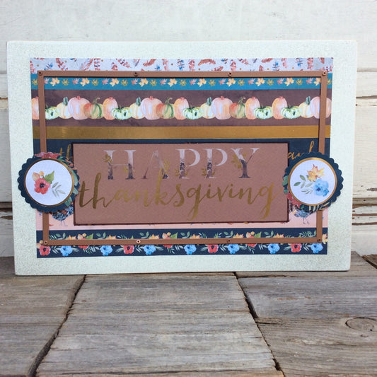 AGD Fall Decor - Modern Prim Happy Thanksgiving Box Sign