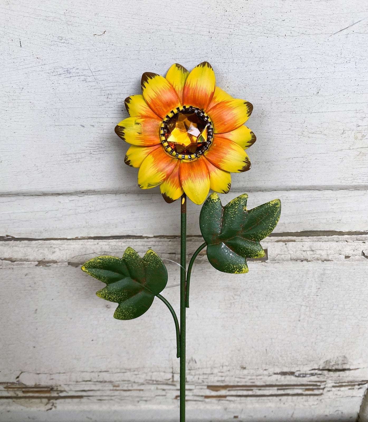 HL Fall Decor - Harvest Sunflower Metal Plant Pick