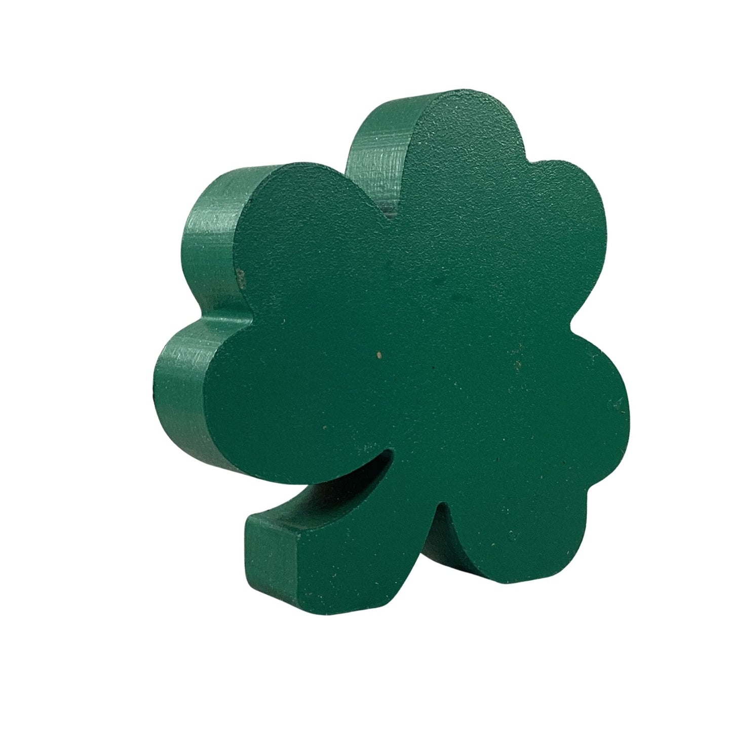 AGD Saint Patrick Decor - Irish Gnome Chunky Wood Shamrock Sitter