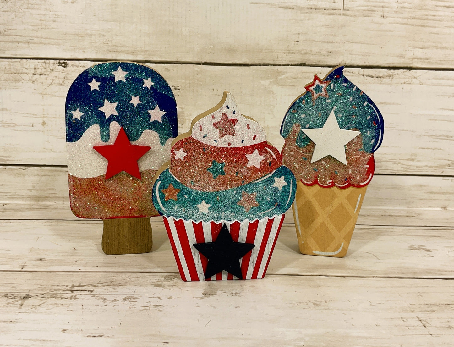 AGD Patriotic Decor -July 4th Sweet Treats Tier Tray Decor 5pc Set