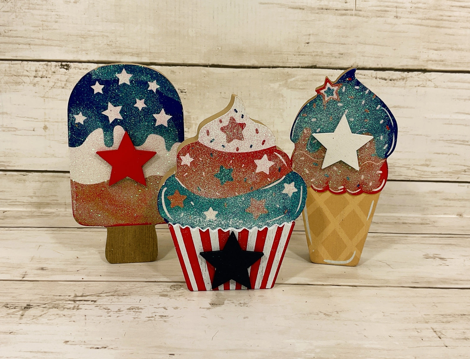 AGD Patriotic Decor -July 4th Sweet Treats Tier Tray Decor 5pc Set
