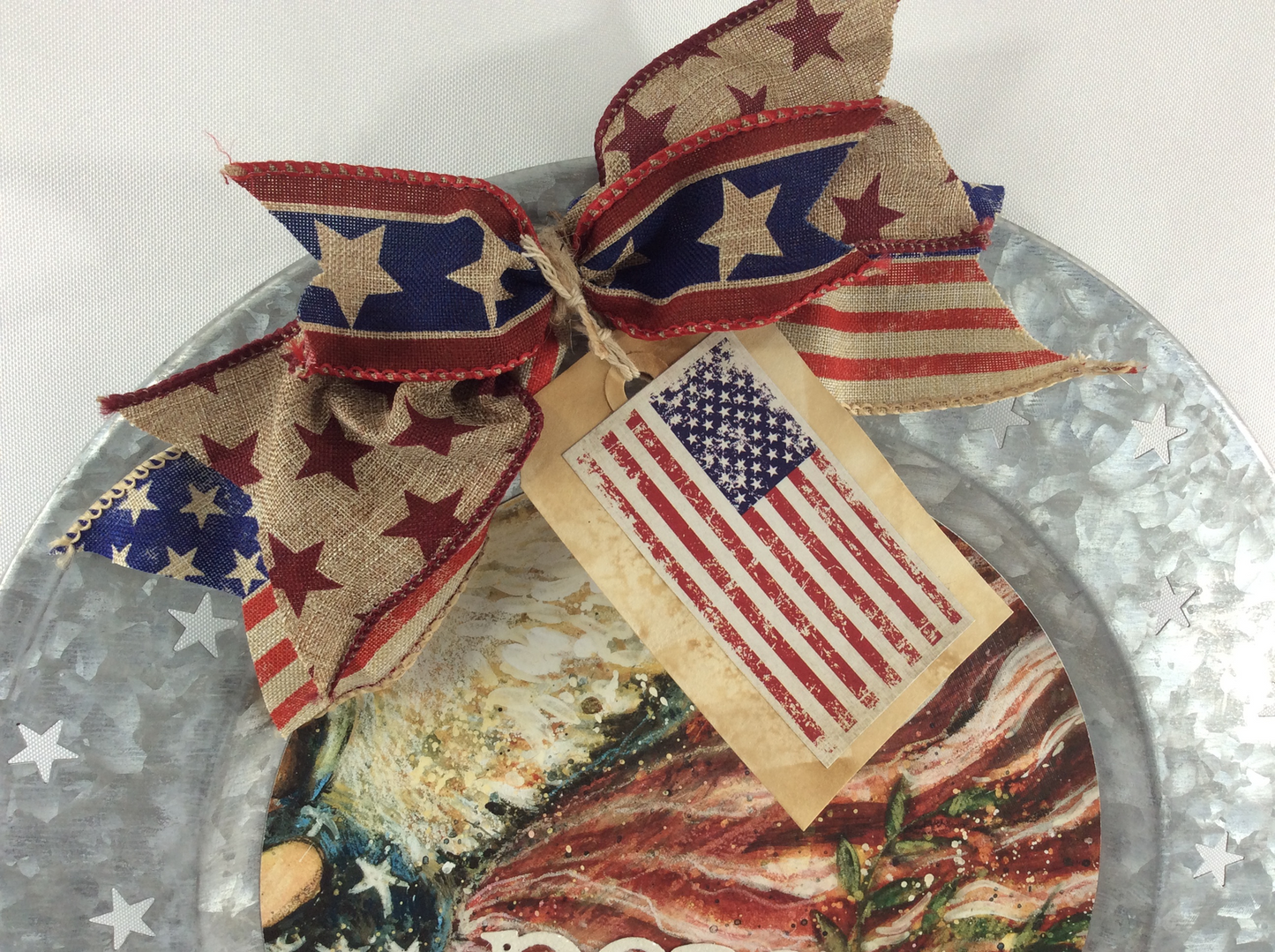AGD Patriotic Decor - American Angel PEACE Charger Plate