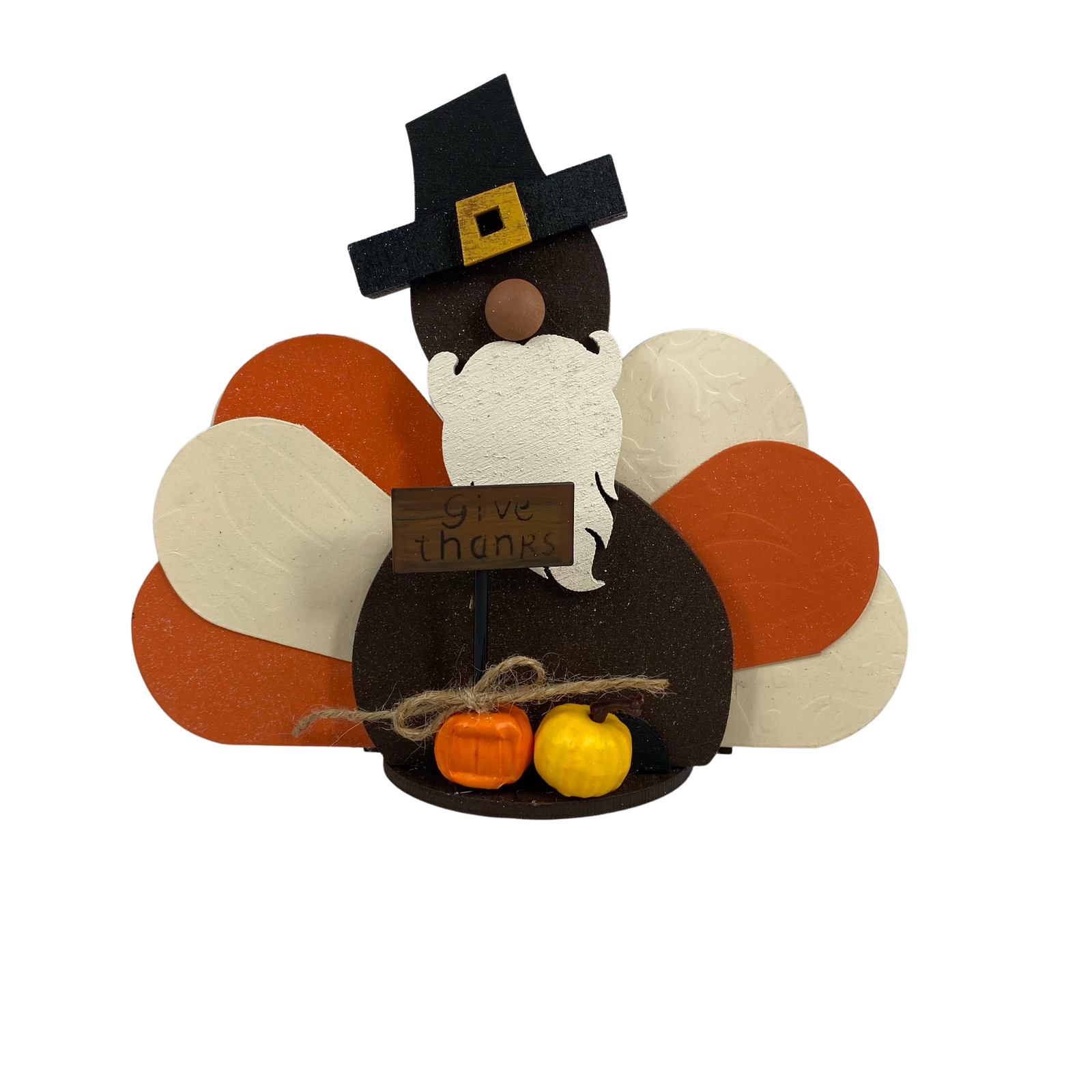 AGD Fall Decor - Give Thanks Turkey Gnome Sitter