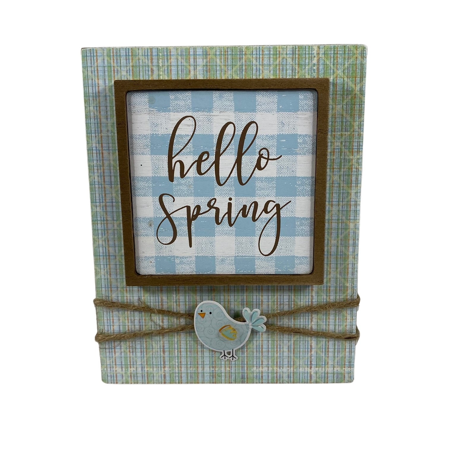 AGD Easter Decor - Hello Spring Happy Easter Reversible Block Sign
