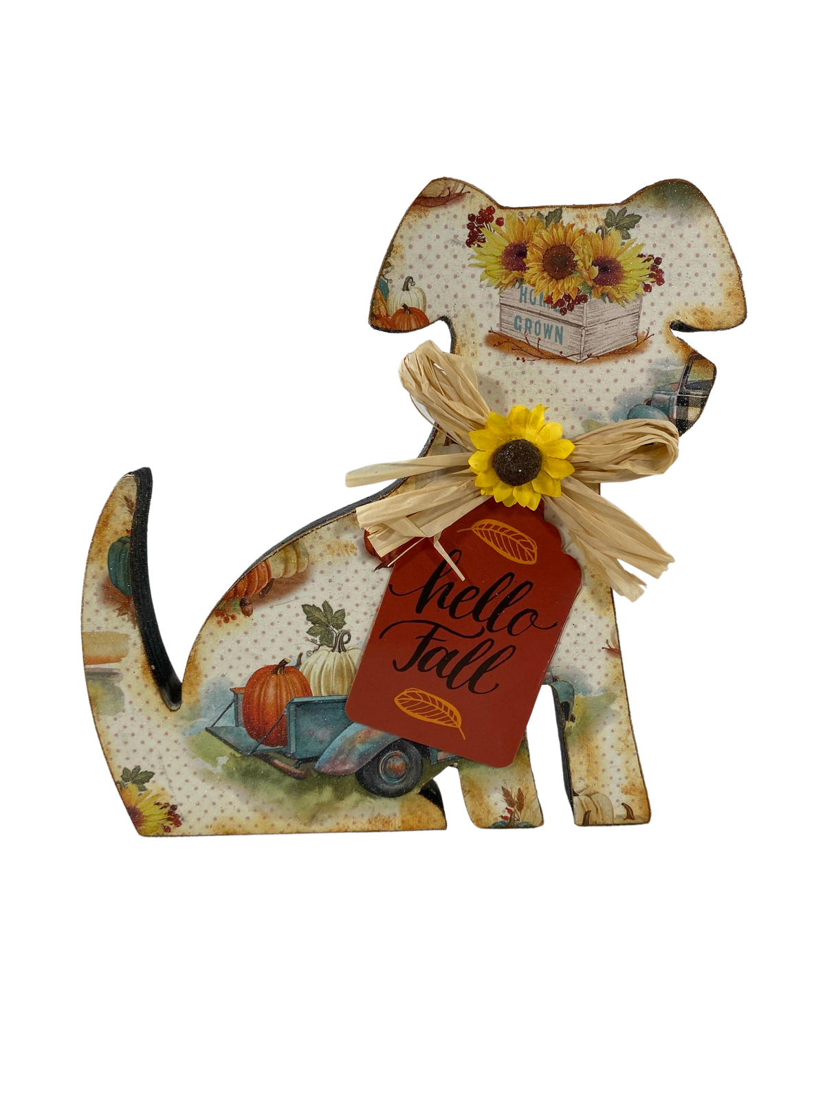 AGD Fall Decor - Hello Fall Thankful Cat Dog 2pc Set