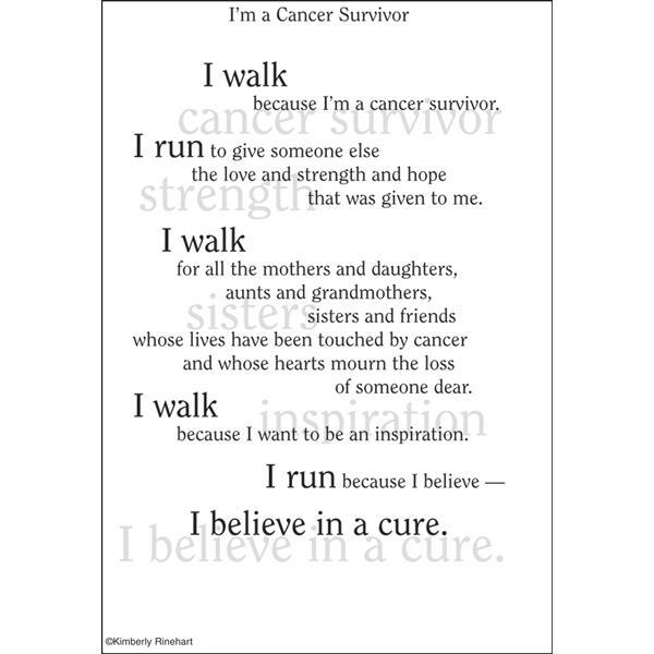 ITT Craft Supply - Cancer Survivor Poem For A Page Sticker Sheet