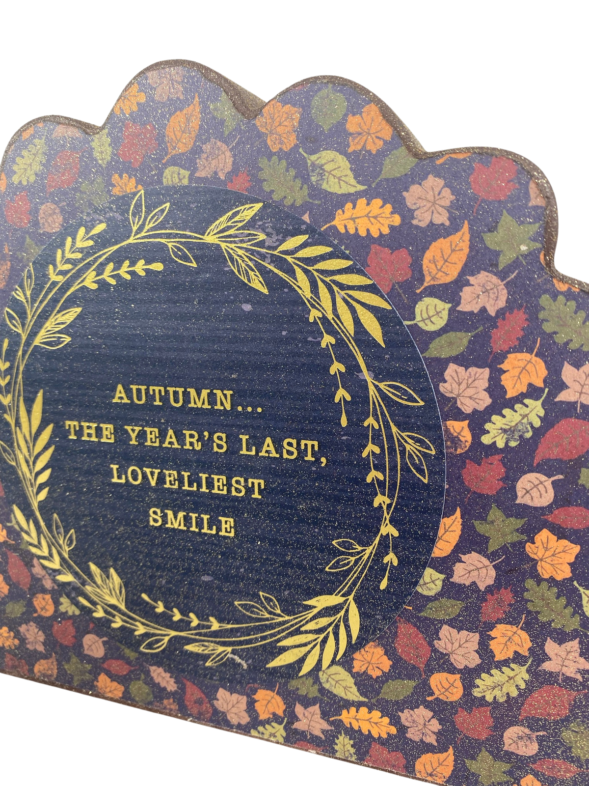 AGD Fall Decor - Reversible Blessed Chunky Wood Turkey Sign