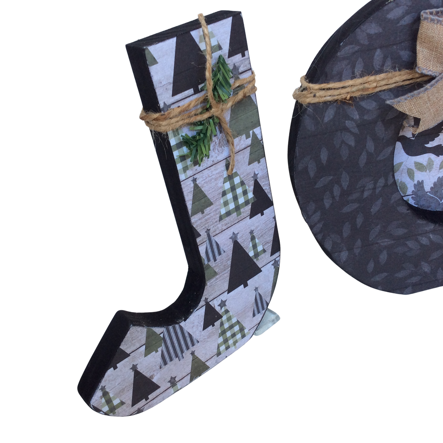 AGD Christmas Decor - Woodland Chunky Joy Letters Tabletop Sign