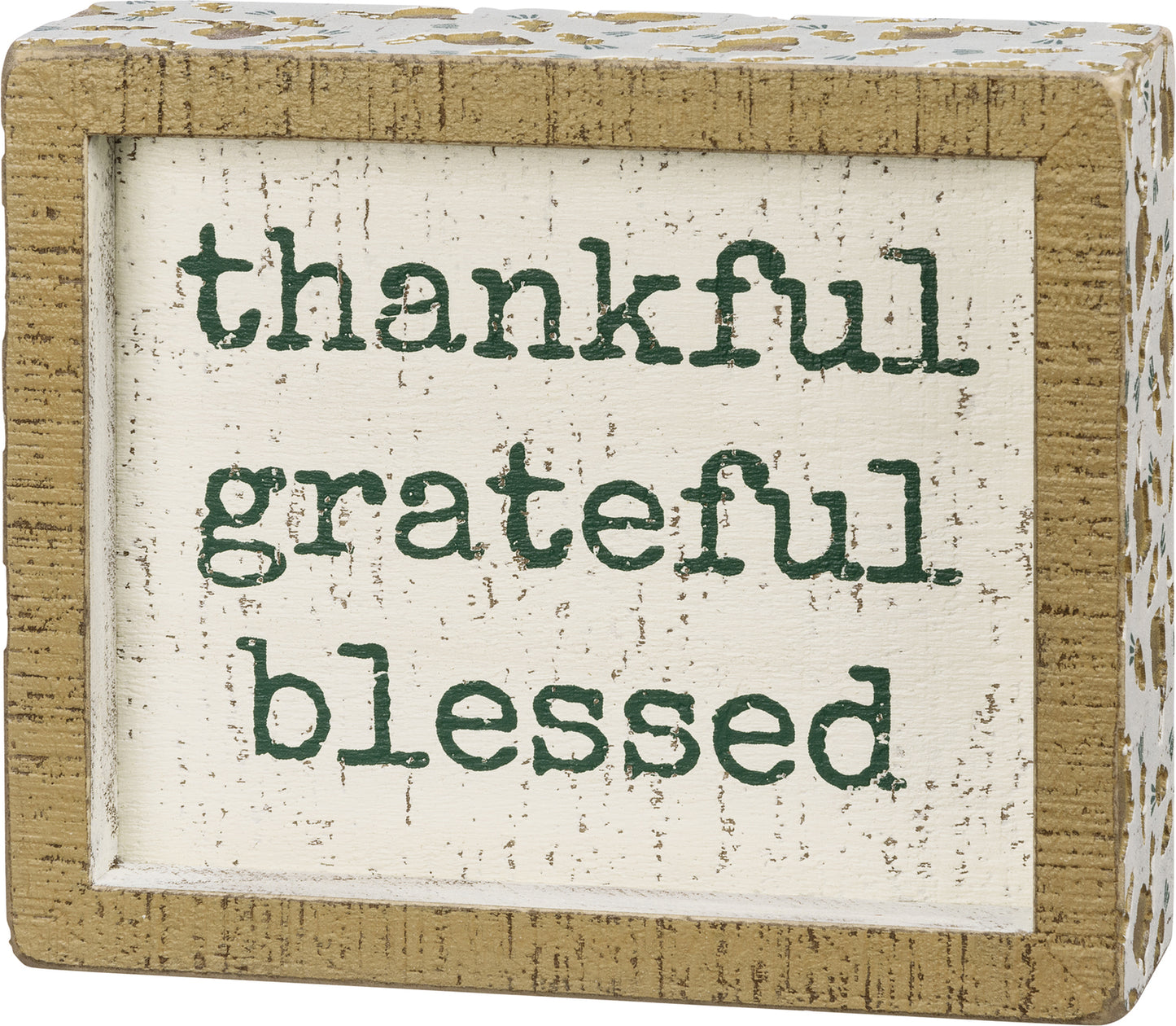 PBK Easter Decor - Thankful Grateful Blessed Box Sign