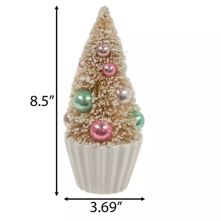 HL Christmas Decor - Cupcake Pastel Sisal Tree 8.5-inch