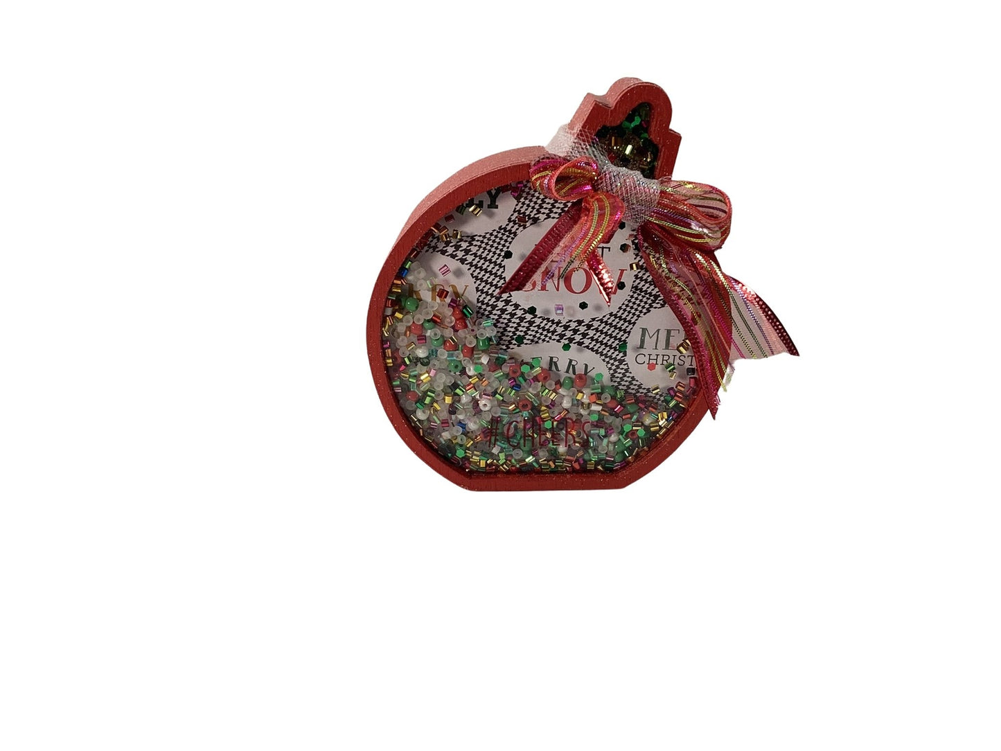 Christmas Decor - Ornament Bulbs Chunky Wood Shaker Sitters 3pc Set