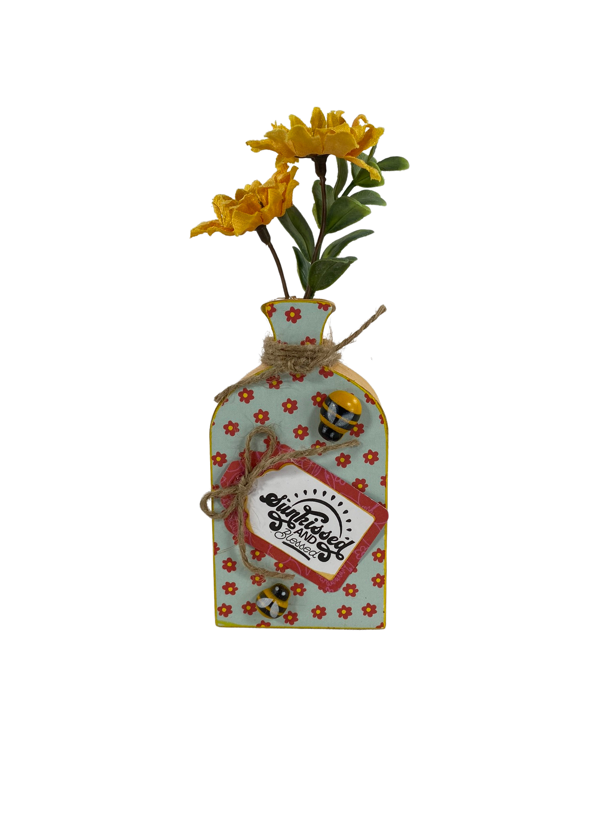 AGD Summer Decor - Sunkissed Blessed Sunflower Gnome 2pc Sitter