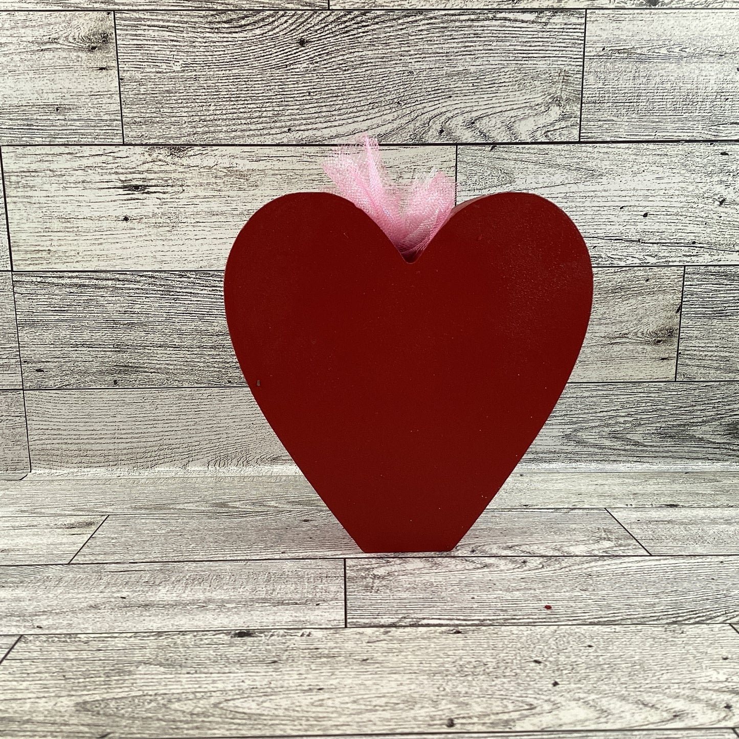 AGD  Valentines Decor - Make Me Happy Heart Chunky Wood Shaker