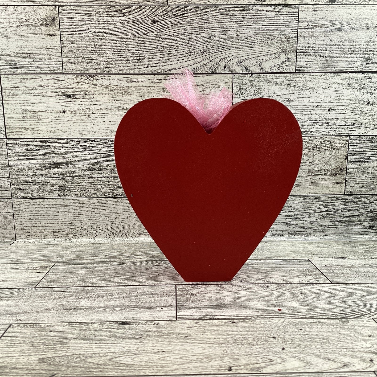 AGD  Valentines Decor - Make Me Happy Heart Chunky Wood Shaker