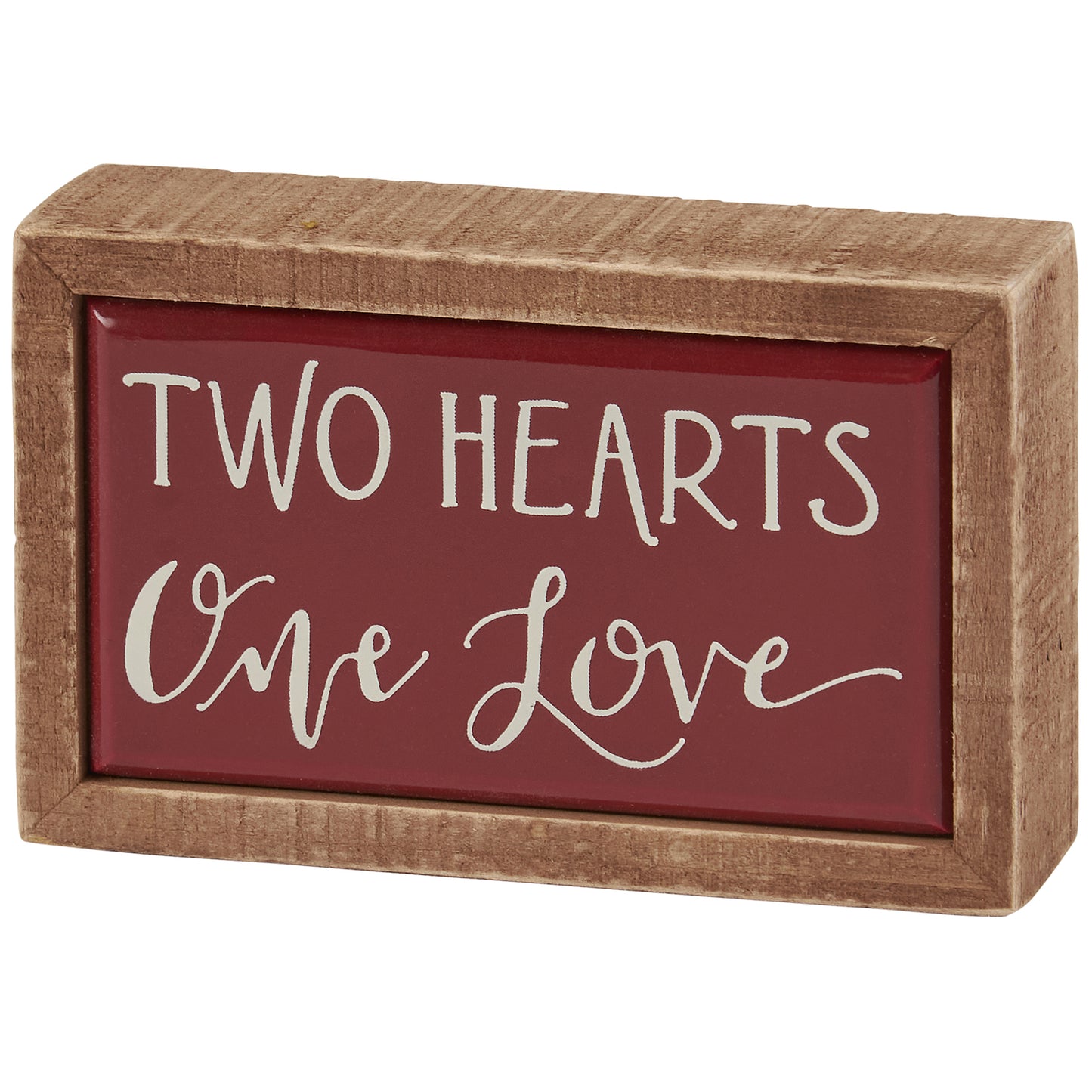 PBK Valentines Decor - Two Hearts One Love Mini Tier Tray Sign