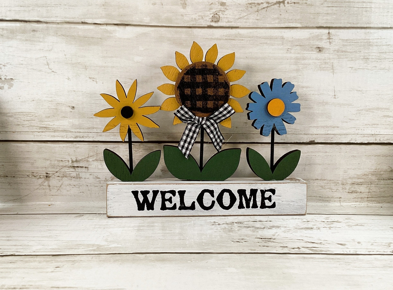 AGD Fall Decor - Farmhouse Welcome Sunflower Crow Blue Bird 3pc