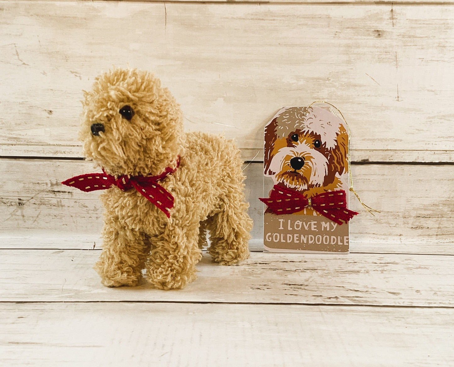 Christmas Decor - Goldendoodle Beige Dog Ornaments