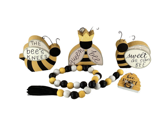 AGD Spring Decor - Summer Bee Theme Tier Tray Decor 4pc Set