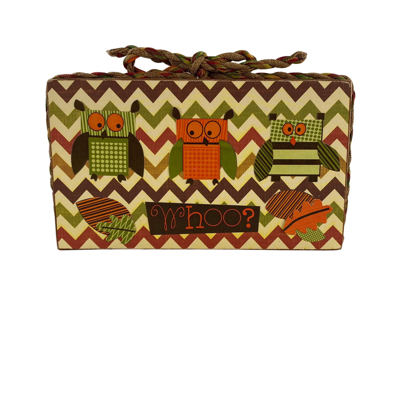 AGD Fall Halloween Decor - Whoo Whoo Owl Reversible Block Sign