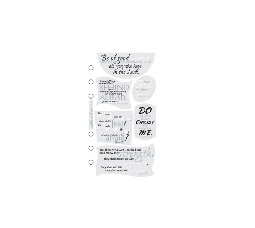 EK Success Craft Supply - Courage True Faith Bible Verse Stickers