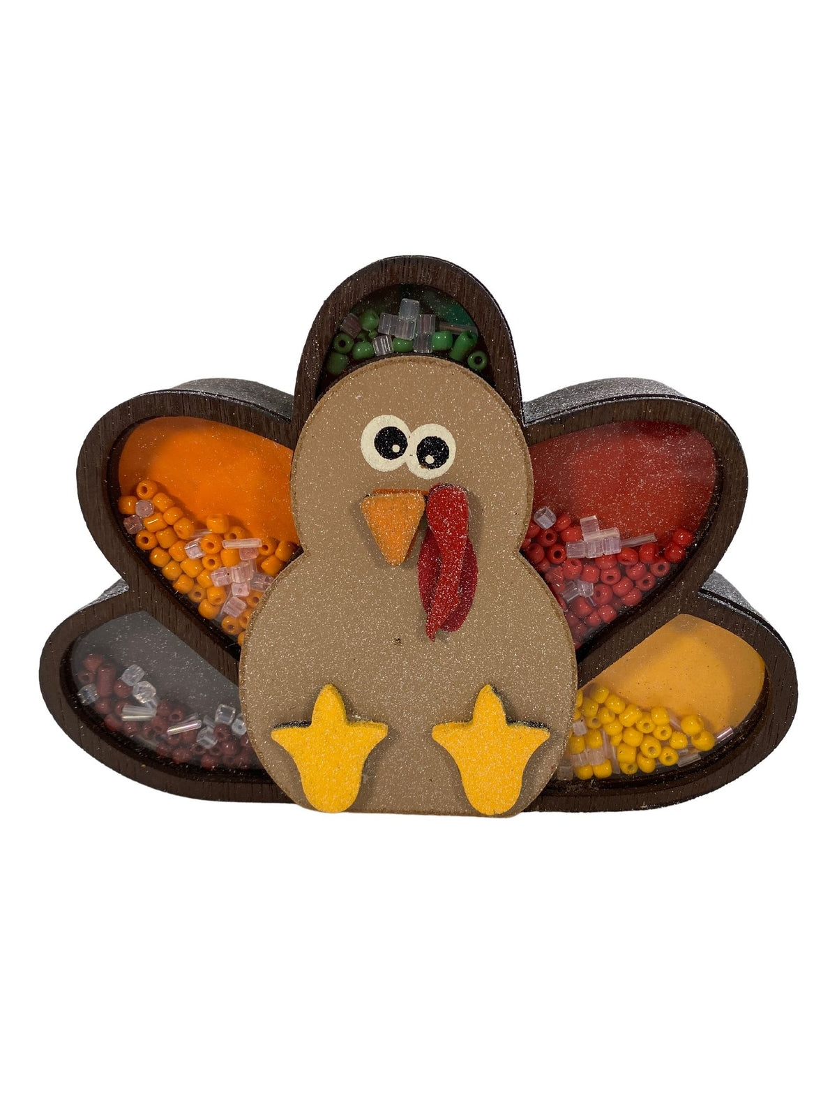 AGD Fall Decor - Be Thankful Turkey Chunky Wood Shaker Sitter