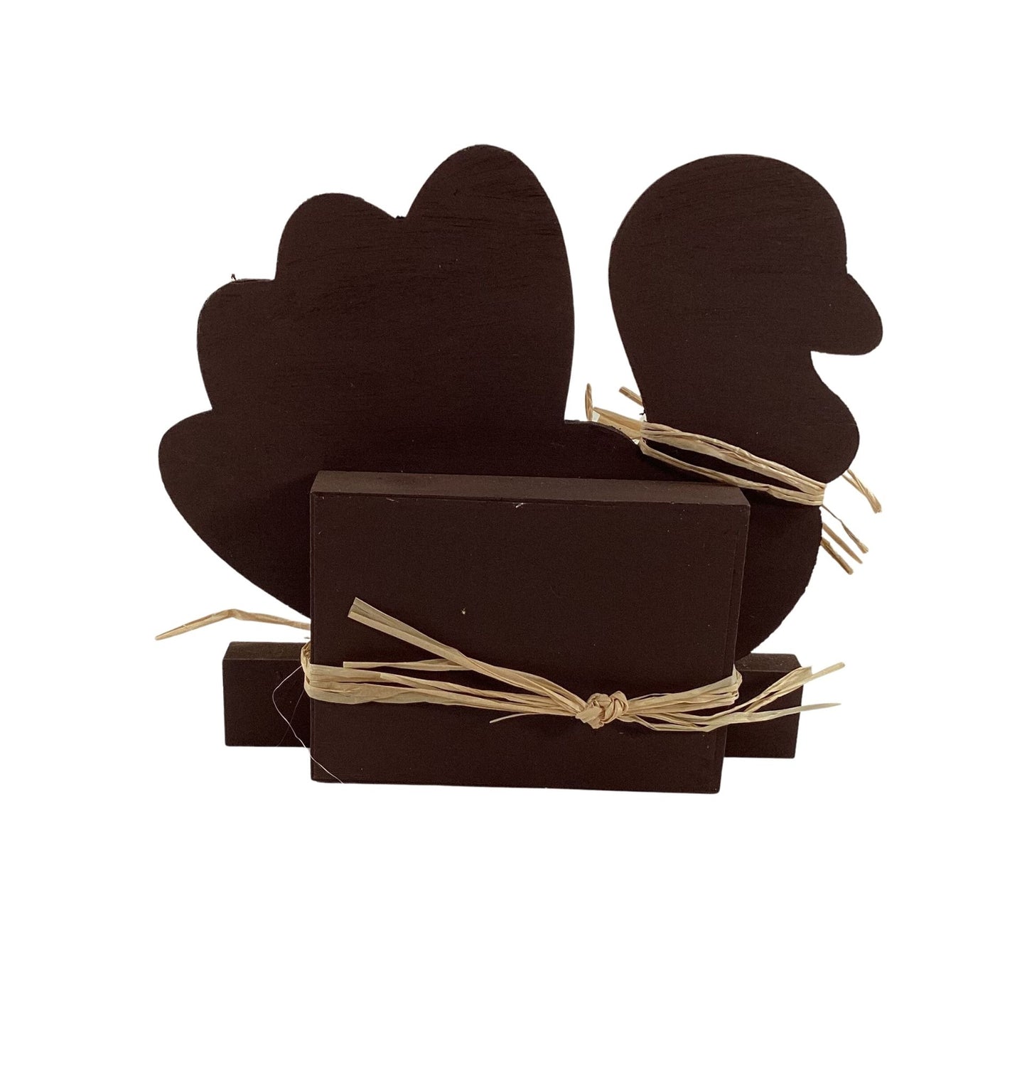 AGD Fall Decor -Thankful Grateful Blessed Small Wood Turkey