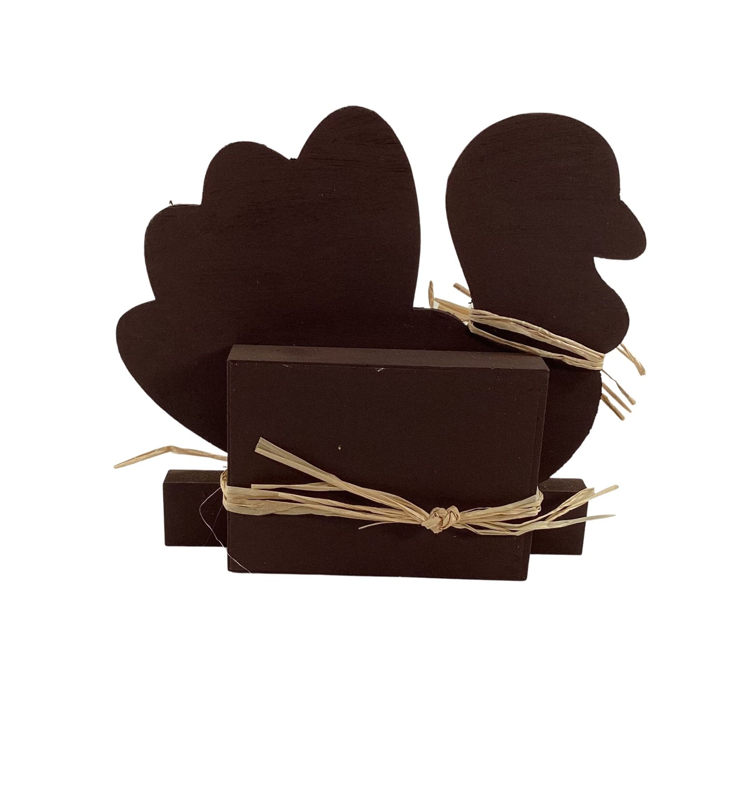 AGD Fall Decor -Thankful Grateful Blessed Small Wood Turkey