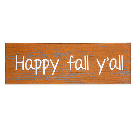 Darice Fall Decor - Happy Fall Y'all MDF Wreath Sign