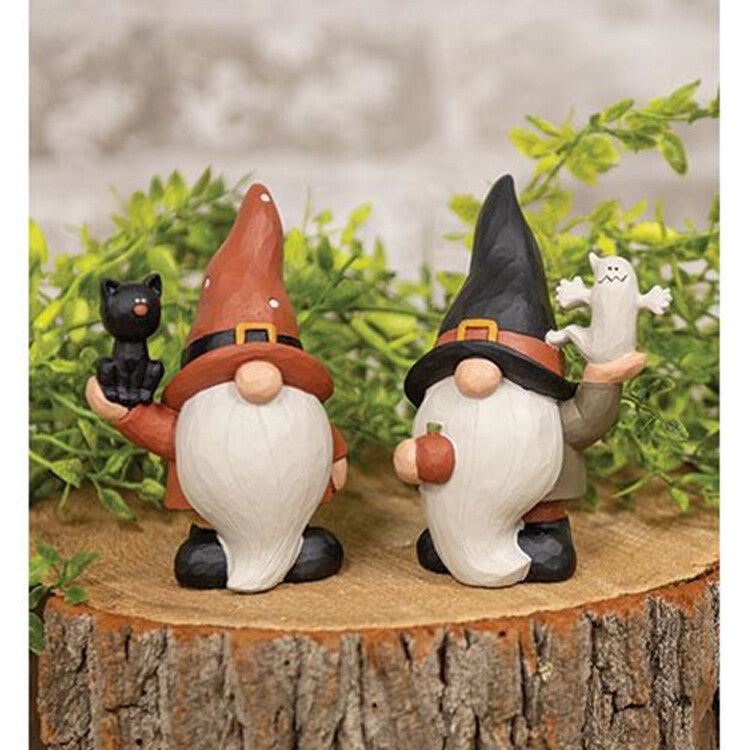 BB Halloween Decor - Resin Gnome with Ghost Figurine
