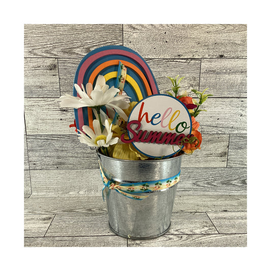 AGD Summer Decor -  Hello Summer Rainbow Floral SM Display