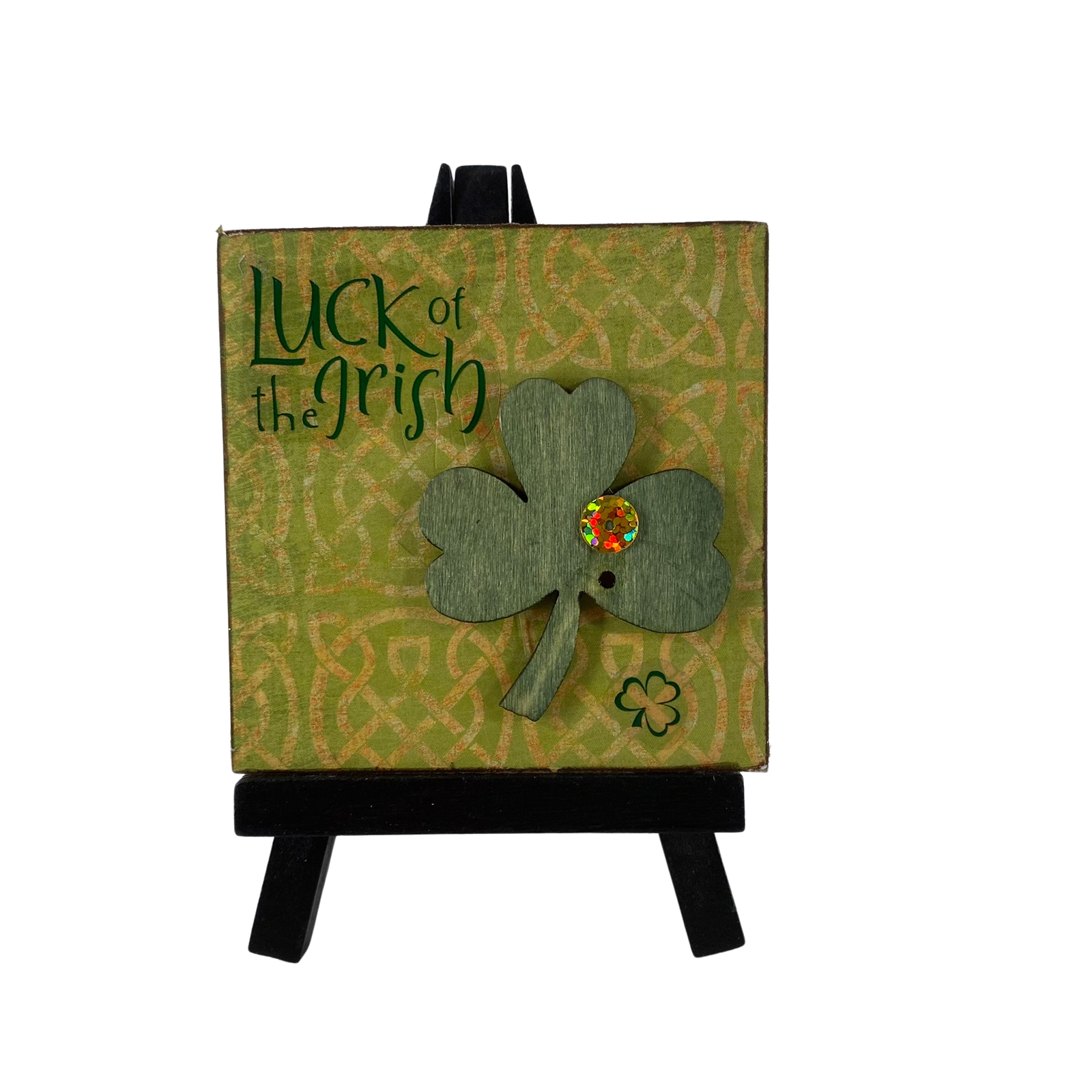 AGD Saint Patricks Decor - Kiss Me Irish Mini Easel Sign