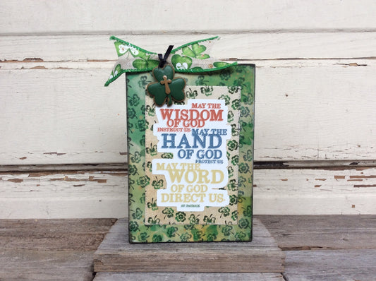 AGD St Patrick's Decor - Religious Irish Proverb Box Sign